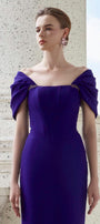 Elation Sheath Off-Shoulder Taffeta Floor Length Dress - MEAN BLVD
