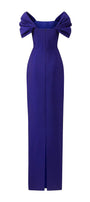 Elation Sheath Off-Shoulder Taffeta Floor Length Dress - MEAN BLVD