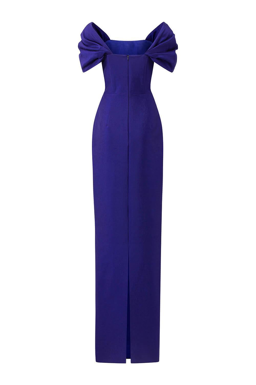 Elation Sheath Off-Shoulder Taffeta Floor Length Dress - MEAN BLVD
