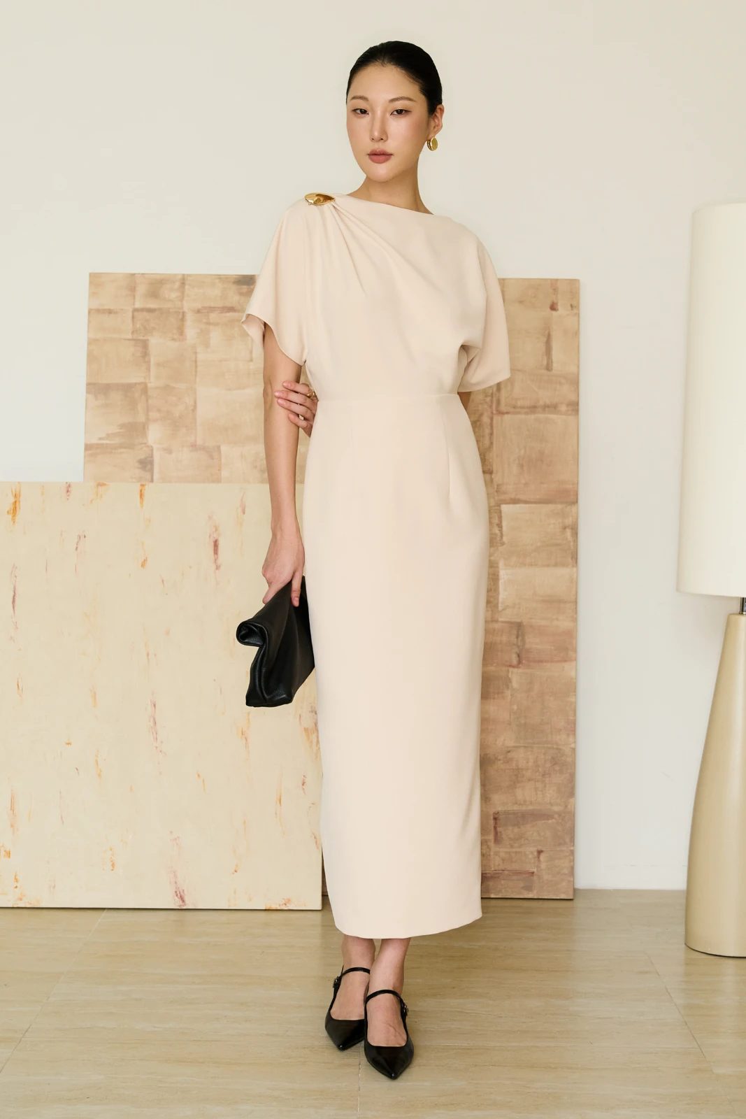 Eleanor Boat Neck Midi Dress - MEAN BLVD