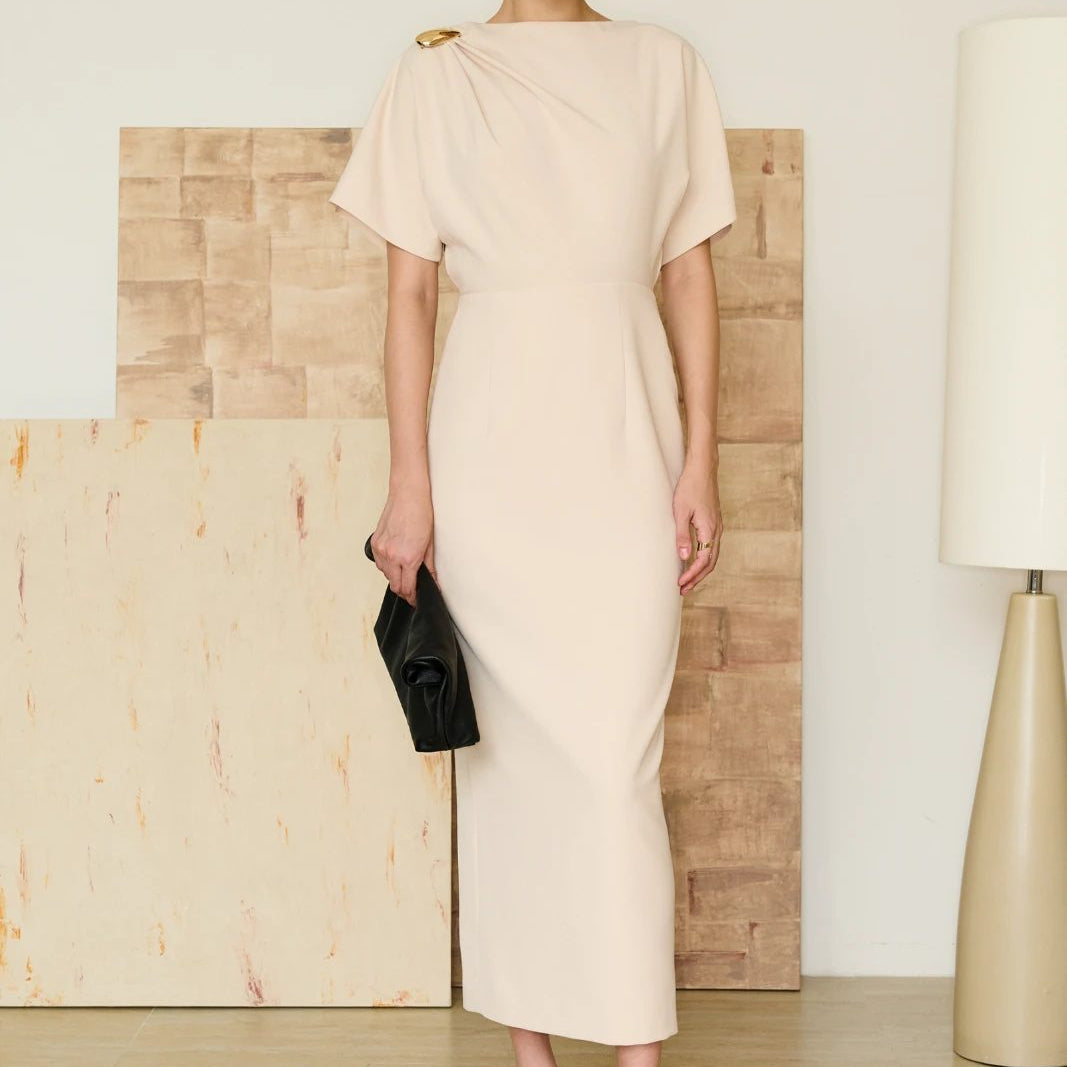 Eleanor Boat Neck Midi Dress - MEAN BLVD