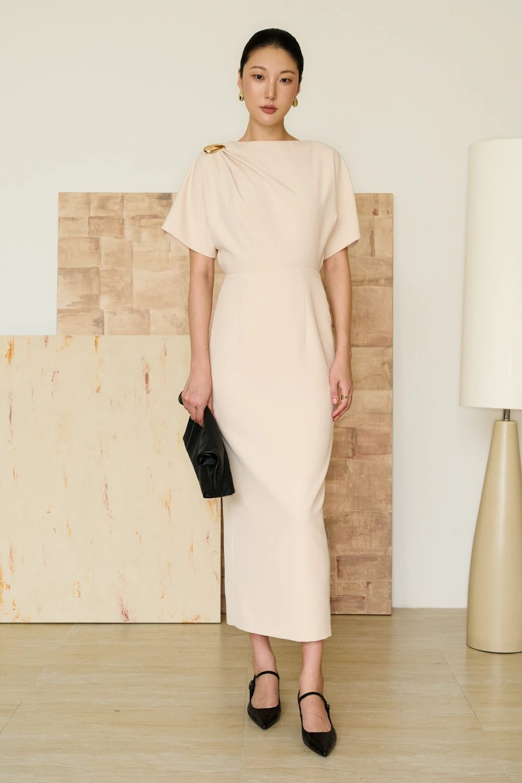 Eleanor Boat Neck Midi Dress - MEAN BLVD