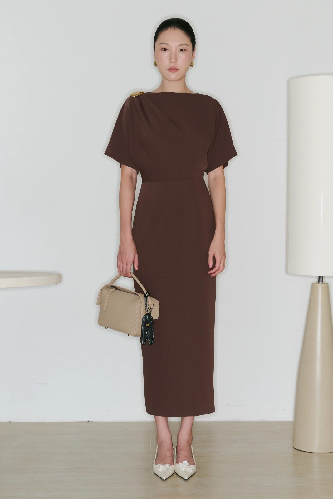 Eleanor Boat Neck Midi Dress - MEAN BLVD