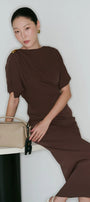 Eleanor Boat Neck Midi Dress - MEAN BLVD