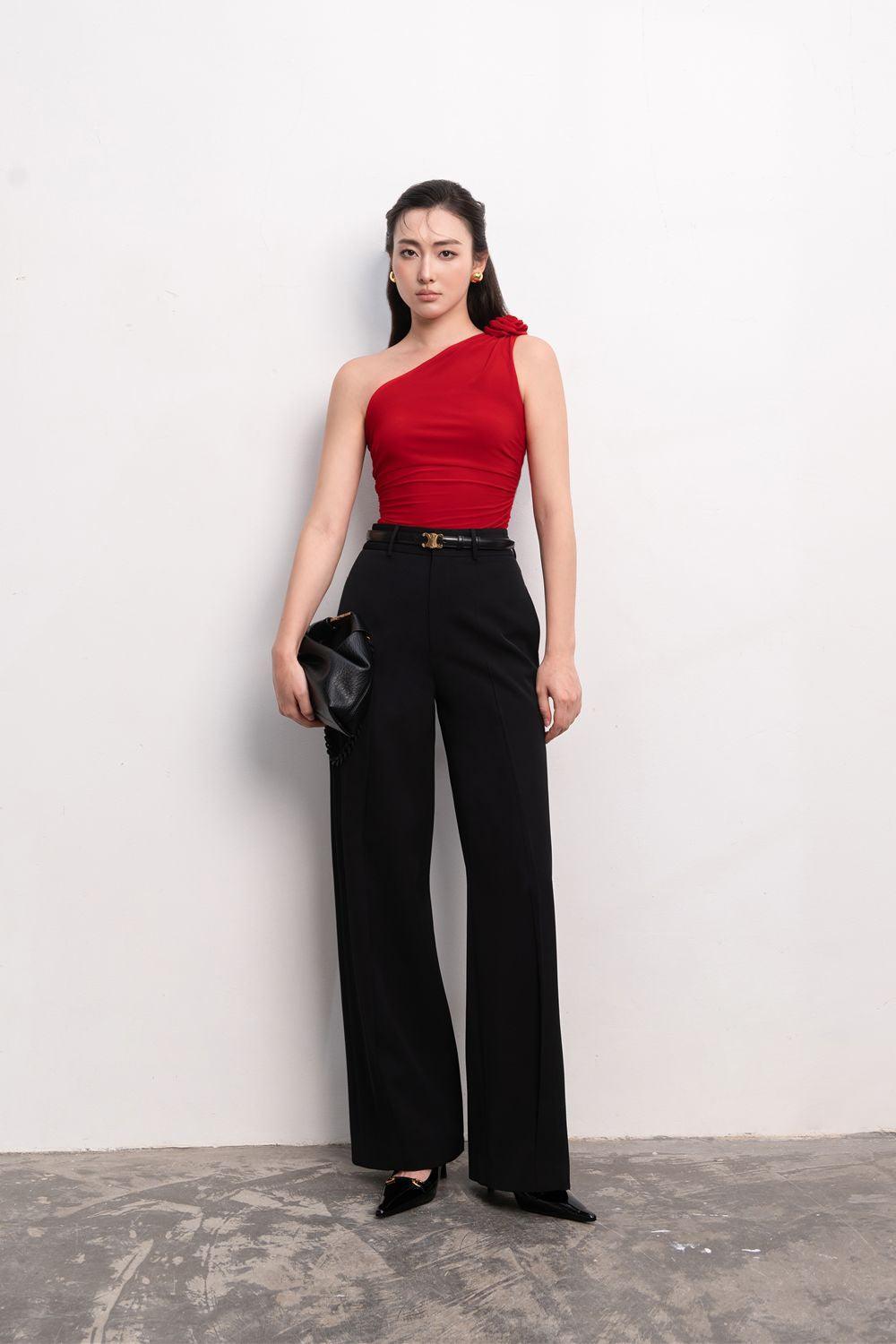 Eleanore Bodycon One Shoulder Rayon Top - MEAN BLVD