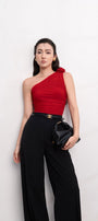 Eleanore Bodycon One Shoulder Rayon Top - MEAN BLVD