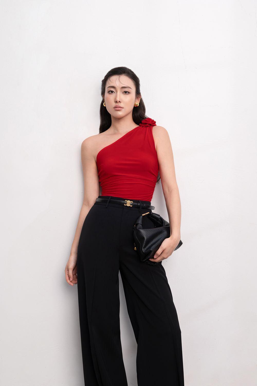 Eleanore Bodycon One Shoulder Rayon Top - MEAN BLVD