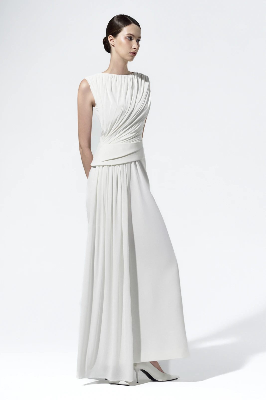 Elise Draped Bodice Maxi Dress - MEAN BLVD