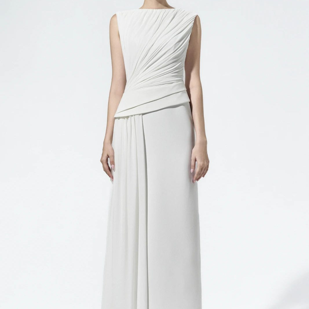 Elise Draped Bodice Maxi Dress - MEAN BLVD