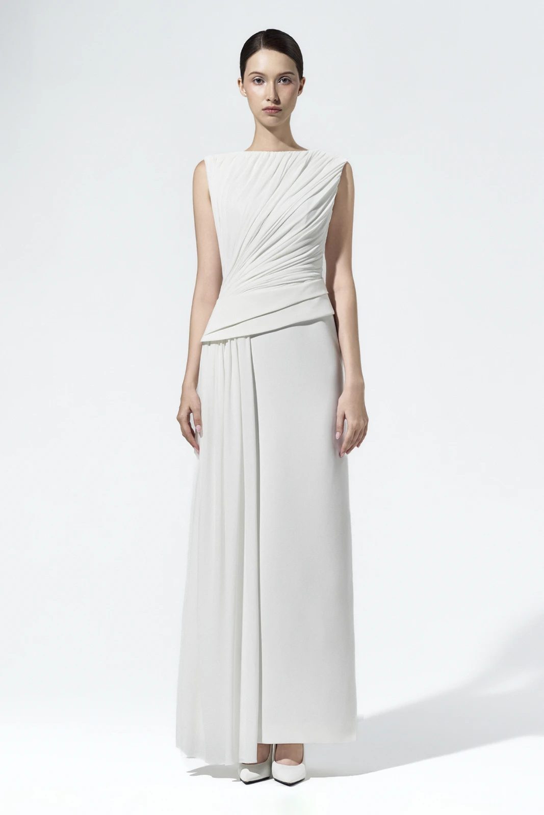 Elise Draped Bodice Maxi Dress - MEAN BLVD