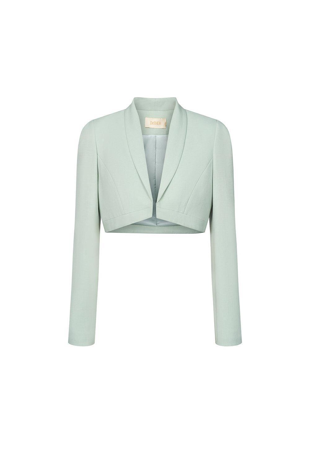 Elizabeth Cropped Shawl Lapel Polycotton Jacket - MEAN BLVD