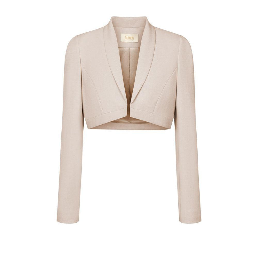 Elizabeth Cropped Shawl Lapel Polycotton Jacket - MEAN BLVD