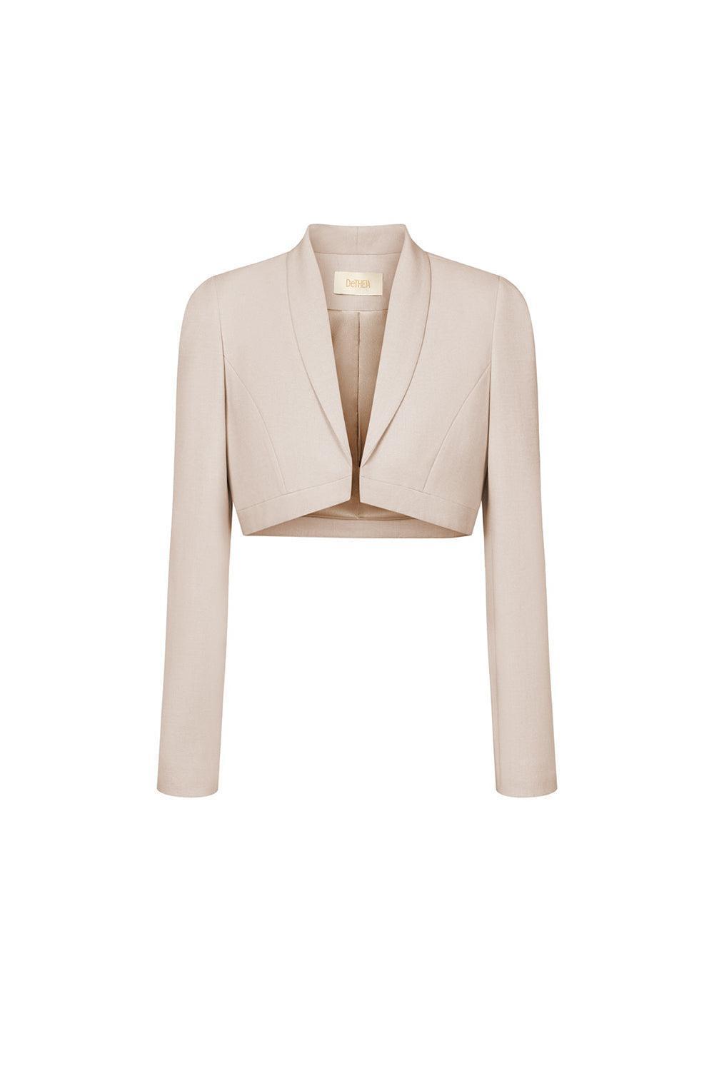 Elizabeth Cropped Shawl Lapel Polycotton Jacket - MEAN BLVD