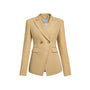 Elizabeth Structured Peak Lapel Cotton Blend Blazer - MEAN BLVD