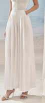 Ellier Rachel Straight Pleated Polycotton Ankle Length Pants - MEAN BLVD