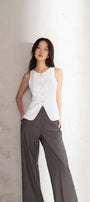 Ellis Structured Button Linen Vest - MEAN BLVD