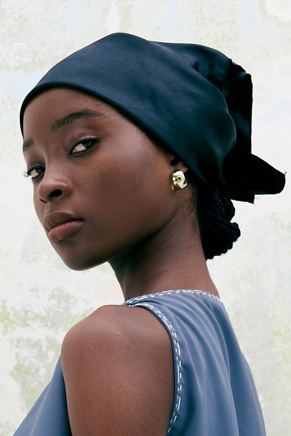 Elongated Bandana Crepe Scarf - MEAN BLVD