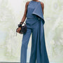 Elongated Straight Slim Leg Crepe Ankle Length Pants - MEAN BLVD