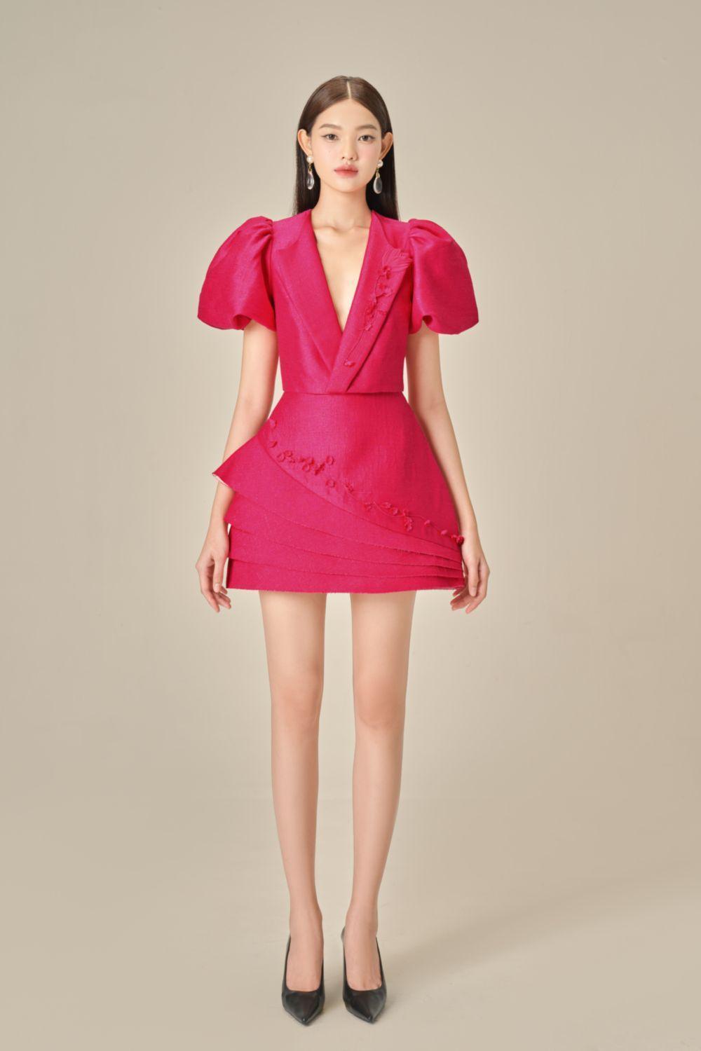 Elowen A-line V-Neck Linen Mini Set - MEAN BLVD