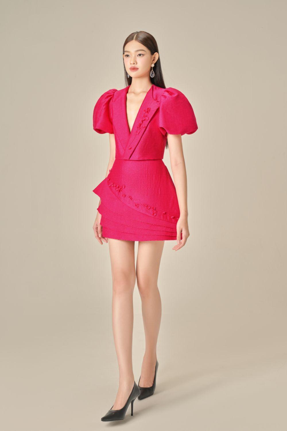 Elowen A-line V-Neck Linen Mini Set - MEAN BLVD