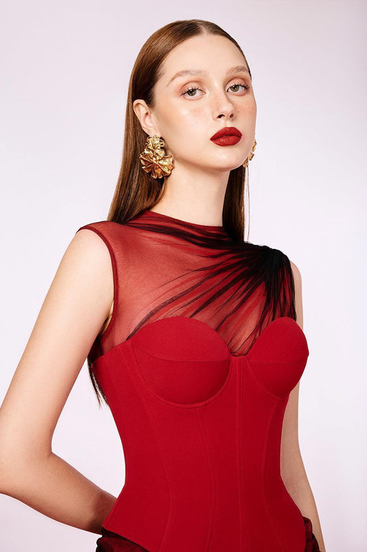 Elysian Pencil Sleeveless Velvet Ankle Length Dress - MEAN BLVD