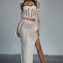 Ember Cropped Semi-Heart Neck Lace Top - MEAN BLVD