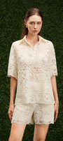 Ember Straight V-Neck Lace Top - MEAN BLVD