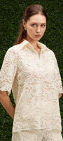 Ember Straight V-Neck Lace Top - MEAN BLVD