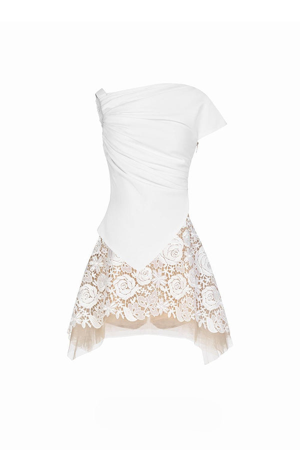 Embrace A-line Layered Lace Mini Skirt - MEAN BLVD