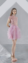 Emerie Layered Short Sleeved Organza Mini Dress - MEAN BLVD
