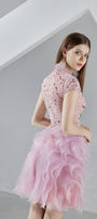 Emerie Layered Short Sleeved Organza Mini Dress - MEAN BLVD