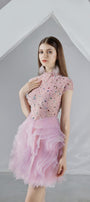 Emerie Layered Short Sleeved Organza Mini Dress - MEAN BLVD