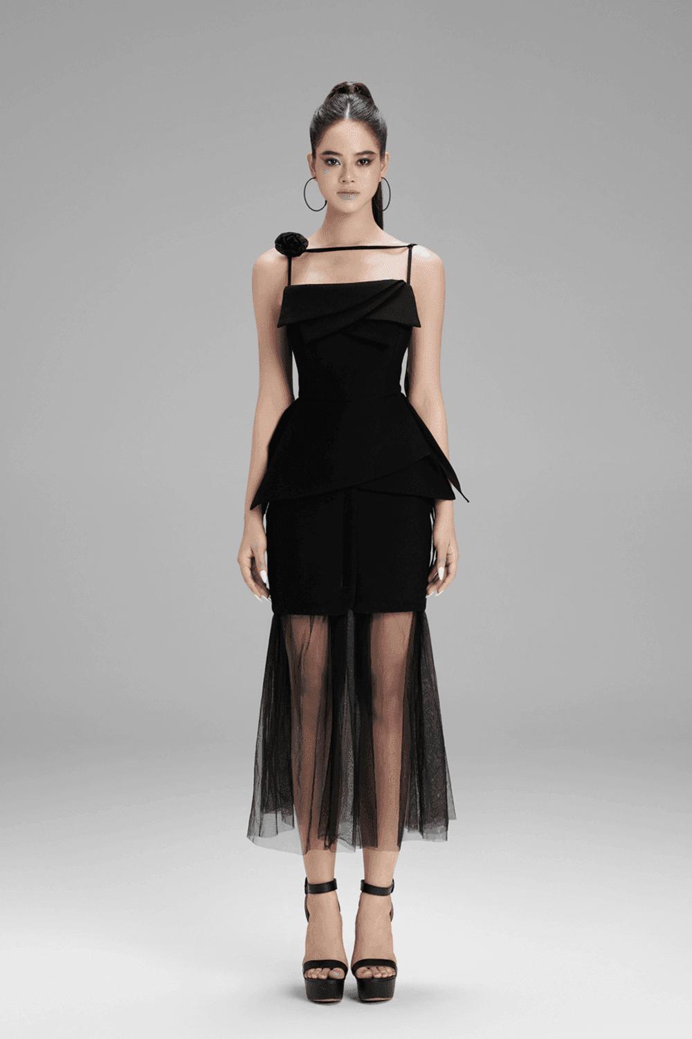 Emilia Trumpet Pleated Polycotton Midi Skirt - MEAN BLVD