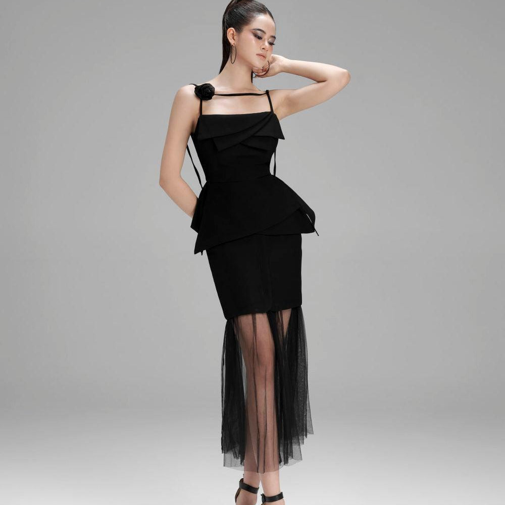 Emilia Trumpet Pleated Polycotton Midi Skirt - MEAN BLVD