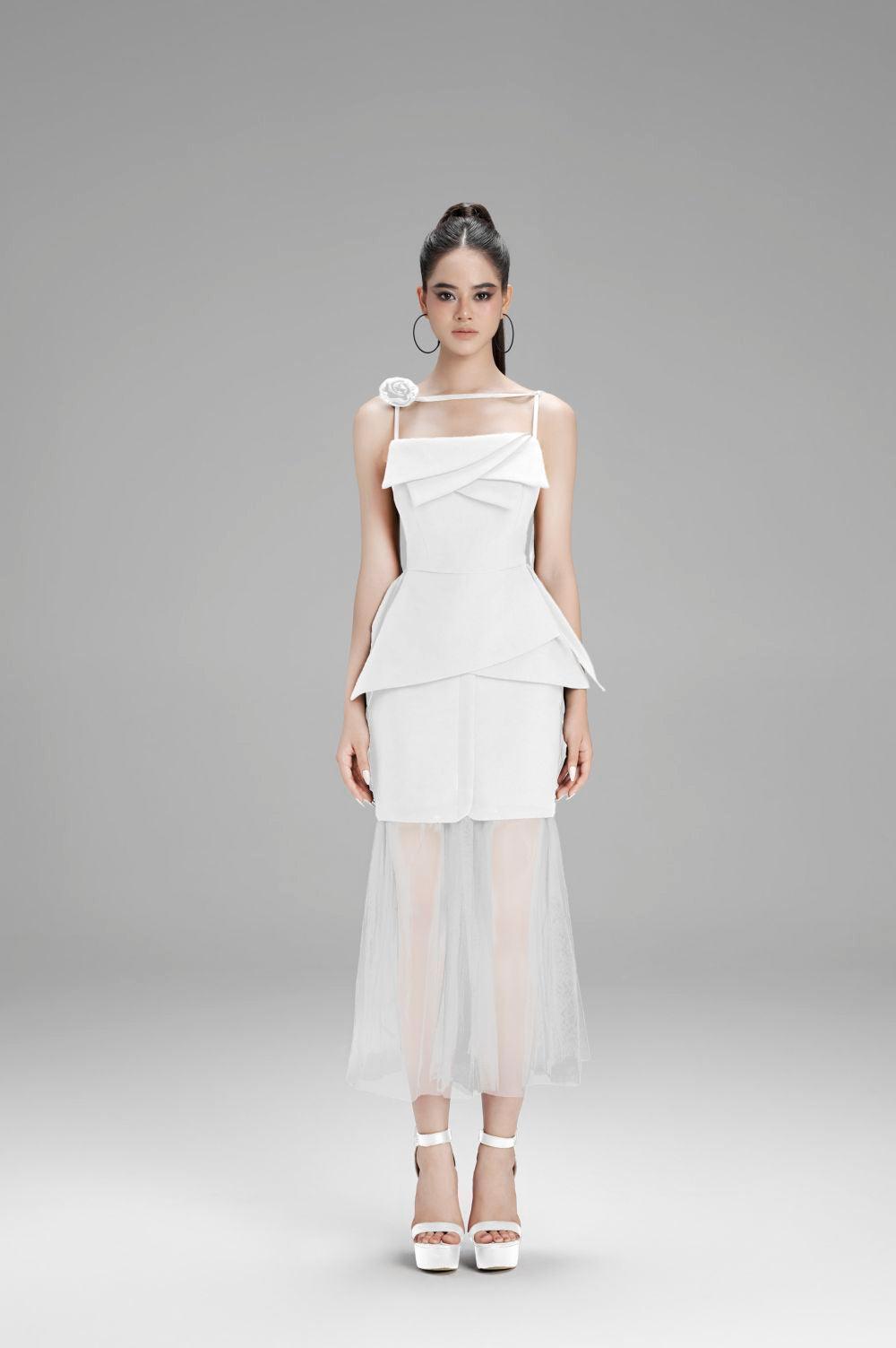 Emilia Trumpet Pleated Polycotton Midi Skirt - MEAN BLVD