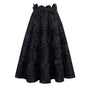 Émilie A-line Bow Tie Lace Midi Skirt - MEAN BLVD
