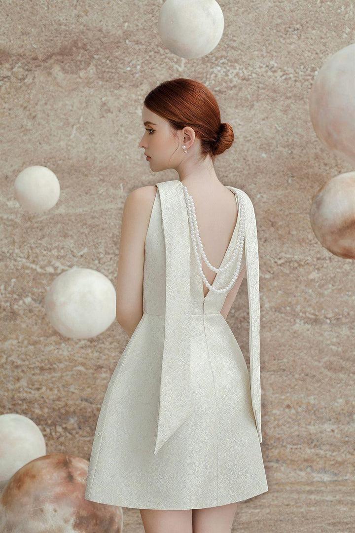 Emma A-line Sleeveless Jacquard Mini Dress - MEAN BLVD