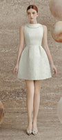 Emma A-line Sleeveless Jacquard Mini Dress - MEAN BLVD