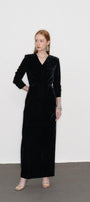 Emma Sheath V-Neck Polycotton Maxi Dress - MEAN BLVD