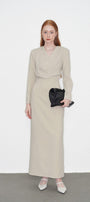 Emma Sheath V-Neck Polycotton Maxi Dress - MEAN BLVD