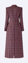 Emma Structured Notch Lapel Tweed Midi Trench Coat - MEAN BLVD