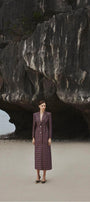 Emma Structured Notch Lapel Tweed Midi Trench Coat - MEAN BLVD