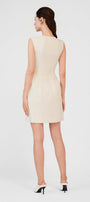 Emmalyn A-line Front Zipper Burlap Mini Dress - MEAN BLVD