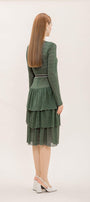 Emmeline A-line Layered Knitted Fabric Knee-length Dress - MEAN BLVD
