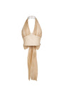 Emmitt Cropped Halter Neck Organza Voile Top - MEAN BLVD