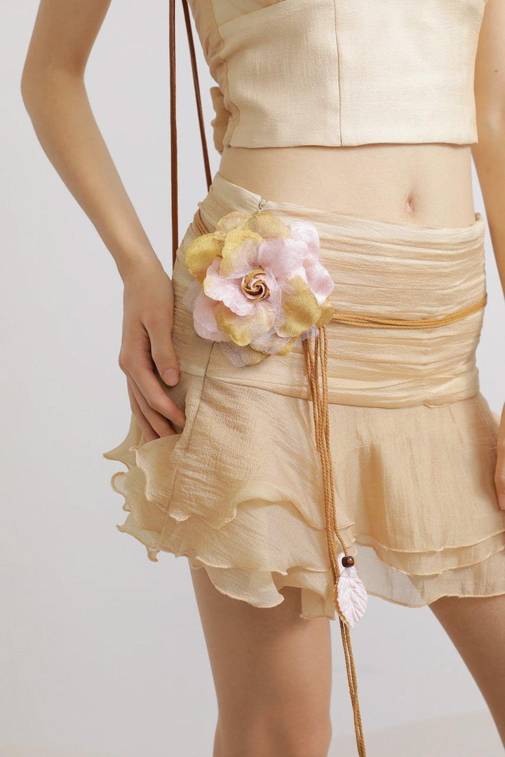 Emmitt Drop Waist Layered Organza Voile Mini Skirt - MEAN BLVD