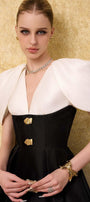 Enigma A-line Draped Taffeta Mini Dress - MEAN BLVD