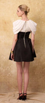 Enigma A-line Draped Taffeta Mini Dress - MEAN BLVD
