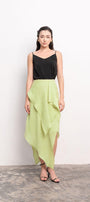 Enola Asymmetric Ruffled Foam Chiffon Ankle Length Skirt - MEAN BLVD