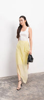 Enola Asymmetric Ruffled Foam Chiffon Ankle Length Skirt - MEAN BLVD